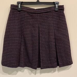 Romeo & Juliet Couture Purple, black, gray checked skirt